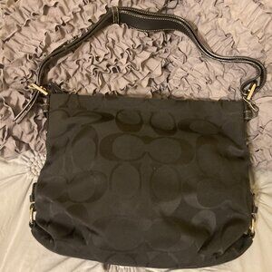Coach Signature fabric black bag